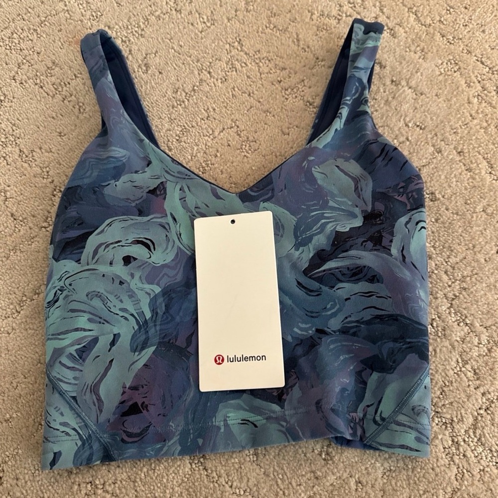 lululemon athletica Blue and Purple Crop Top